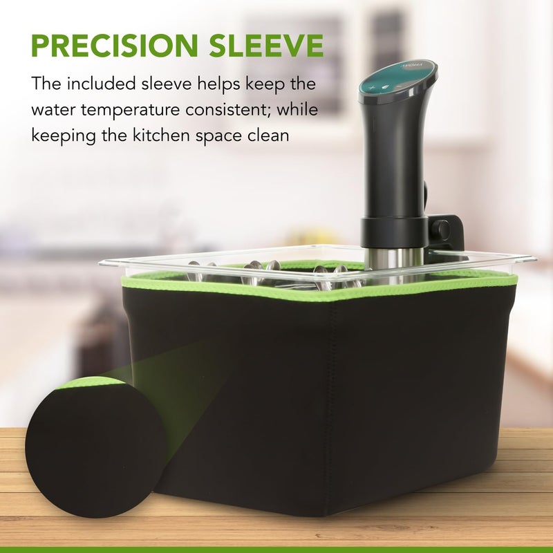 COSPARX Sous Vide Container 12 Qt Compatible with Anova All Models,Breville Joule, Instant Pot Sous Vide Cooker, Includes Universal Silicone Lid - Removable Rack with 5 Stainless Steel Clips-Insulation Sleeve - Image 5